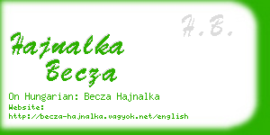 hajnalka becza business card